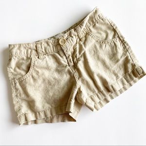 Old Navy Linen Blend Khaki Shorts